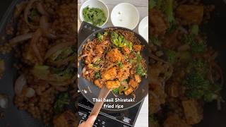 Low calorie rice recipe  shirataki rice recipe  Thai basil fried rice  vegan rice recipe [upl. by Meedan]