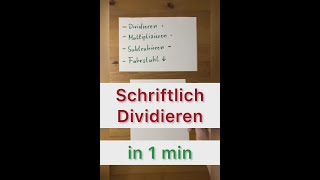 Schriftlich Dividieren Grundschule  Erklärung für Kinder [upl. by Acirem]