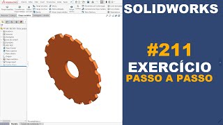 SOLIDWORKS  EXERCÍCIO 211  CHAPA CORTADA DE Ø120x48mm de espessura solidworks [upl. by Mines239]