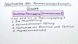 Nachweise der AmmoniumcarbonatGruppe  Chemie  Analytische Chemie [upl. by Luisa422]