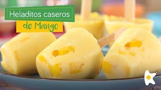 Heladitos caseros de Mango  Recetas Huevos Kikes [upl. by Dicky]