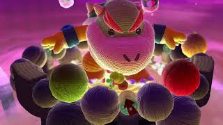 WORLD 68  King Bowsers Castle  Yoshis Woolly World  Walkthrough Gameplay Wii U [upl. by Ahsenit]