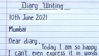 Diary writing in English [upl. by Mcroberts]