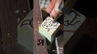 Snap Point Just Right seal stamp seal stone seal carving seal carving Shentan Seal Carving bul [upl. by Kristi]