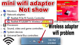 802 11n mini wifi adapter not show  wifi adapter for pc not working  usb wifi for pc not working [upl. by Drofdarb186]