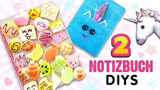 Plüsch EINHORN Notizbuch DIY ⭐ Basteln für die Schule mit Papier 💕 Squishy Anleitung Deutsch [upl. by Oirromed853]