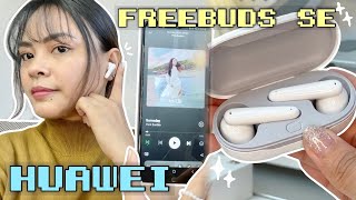 HUAWEI Freebuds SE Aesthetic Unboxing  Audio Testing with Builtin Noise Cancelling ❤︎ Emmy Lou [upl. by Bailar]