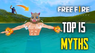 Top 15 Mythbusters in FREEFIRE Battleground  FREEFIRE Myths 256 [upl. by Aelanna424]