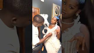 CRÉATION ROBE DE MARIAGE❤️ music wedding mariage viralvideo shorts love africa music art [upl. by Nivets27]