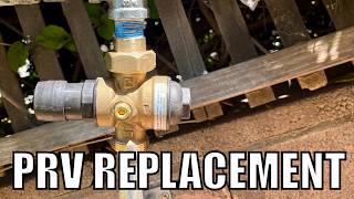 Replacing a Water Pressure Reducing Valve PRV  Easy DIY Plumbing Repair [upl. by Lebazej]