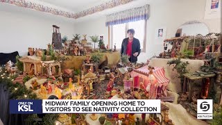 Midway family opens home for visitors to see nativity collection [upl. by Gathers]