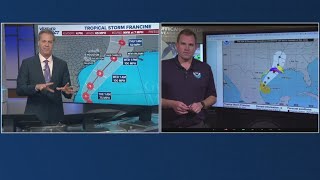 Tropical Storm Francine 4 pm update and an update from Dr Michael Brennan with the NHC [upl. by Tevlev]