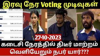 Bigg Boss season 7 tamil today voting resultsBigg Boss season 7 tamil Voting results todayBb7tamil [upl. by Vanya]