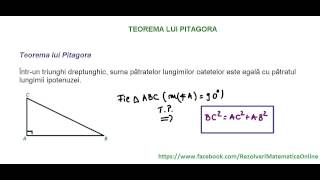 Clasa a VIIa  TEOREMA LUI PITAGORA  Reciproca teoremei lui Pitagora [upl. by Aizti270]