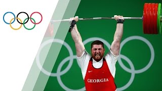 Talakhadze wins gold in Mens 105kg Weightlifting [upl. by Glavin888]