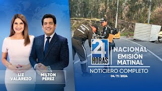 Noticiero de Ecuador Emisión Matinal 4112024 [upl. by Anaujd]