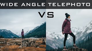 Wide angle VS Telephoto lens  THE BASICS [upl. by Norihs]