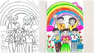 Tranh Vẽ Với Các Hình Nối Tiếp NhauMĩ thuật lớp 4Doodle artngôi trường hạnh phúcBuiThuTV [upl. by Aninaj]