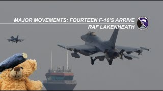 MAJOR MOVEMENTS Fourteen F16s Arrive at RAF Lakenheath  From Aviano Air Base 030322  510th FS [upl. by Refiffej]