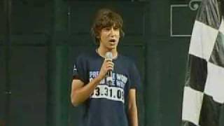 Vincent Martella Singing National Anthem  Disneys Sports Complex for Special Olympics [upl. by Ttnerb]