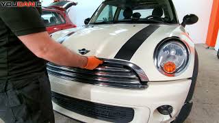 How to Open the Front Hood on a 2002 Mini Cooper R56R57 [upl. by Nomrej845]