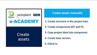 iOpen  octoplant Manual Creation of Assets [upl. by Ateekahs]