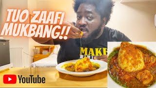 Tuo Zaafi Ghana Food Mukbang  African Food Mukbang [upl. by Ilene870]