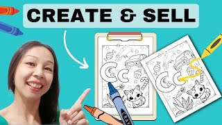 Learn How to CREATE and SELL Stunning Printable Coloring Pages  Easy Canva Tutorial [upl. by Skoorb]