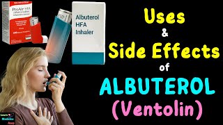 Albuterol  Salbutamol  Ventolin – Side Effects Uses Mechanism of Action Dosage Warnings [upl. by Einahpts]