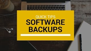 Quick Tips  Software Backup [upl. by Nickolas896]