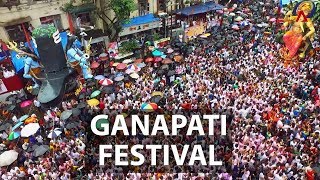 Ganapati FestivalGanesh Chaturthi in Mumbai  Aerial India  CNA Insider [upl. by Frayne]