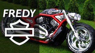 ⭐️ Harley Davidson V Rod Supercharged by FREDY  Motorcycle Muscle Custom [upl. by Lemhar]