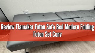 Review Flamaker Futon Sofa Bed Modern Folding Futon Set Convertible Recliner Lounge for Living Room [upl. by Jacki]