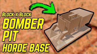 How to build a Pit Horde Base  Block by Block  Tutorial 7 Days to Die  Alpha 20 [upl. by Adniled935]