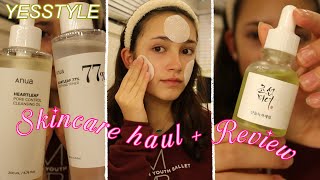 YESSTYLE skincare haul  first impressions testing new products [upl. by Lucio]