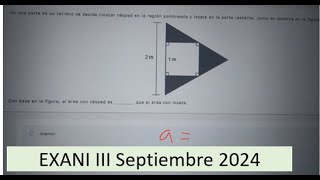 EXANI III 2024 Áreas de cuadrados en triángulos [upl. by Aniat]