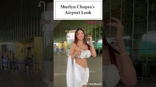 Sherlyn Chopra snapped at the airport in all white attire  Video [upl. by Meisel]