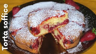 TORTA SOFFICISSIMA CON MARMELLATA DI FRAGOLA  NON SMETERETE MAI DI FARLA  RICETTA FACILE E VELOCE [upl. by Davidoff]