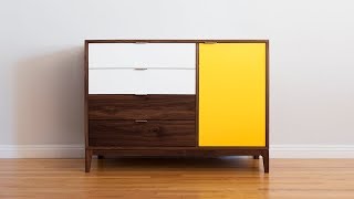 How To Build a Mid Century Modern Dresser  Woodworking [upl. by Yraeht]