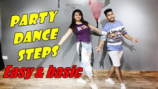 Party Dance Steps For Beginners  Easy amp Basic Steps  How TO Learn Dance at Home  Wedding steps [upl. by Nylirrej]