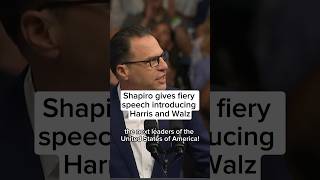 Shapiro gives fiery speech introducing Harris and Walz [upl. by Ardin]