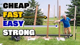 3 Ways to Set a Fence Post 1 Bonus Method [upl. by Mcnair449]