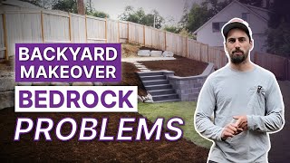 Bedrock almost ruins our retaining wall project [upl. by Corwin]