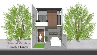 Tutorial Membuat Rumah 2 Lantai di Sketchup [upl. by Geri]