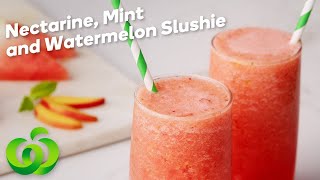 Nectarine Mint amp Watermelon Slushie [upl. by Yar]