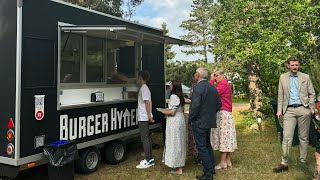 POV The Burger TRUCK  Making CHEESE BURGER in Foodtruck 🍔🍔 Greasy burgers making  BURGER HYTTEN [upl. by Coraline]