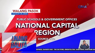 Walang pasok as of 745 AM August 28 2024  Unang Hirit [upl. by Levina]