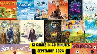 Board Game Wrap Up September 2024 [upl. by Ahsei]