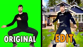 MrBeast rizz Original vs Edit  MrBeast Rizz Dance Meme [upl. by Heyward220]