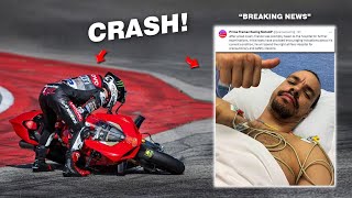 Franco Morbidelli Suffers Serious Accident at Portimao Test  MotoGP 2024 [upl. by Araes]